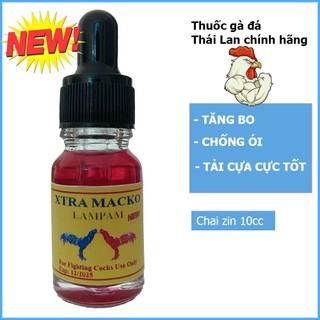 Thuốc gà đá Xtra Macko tăng bo sắc xảo lỳ đòn chai mới - Dạng nước hấp thụ nhanh hơn, mạnh hơn chính hãng Thái Lan