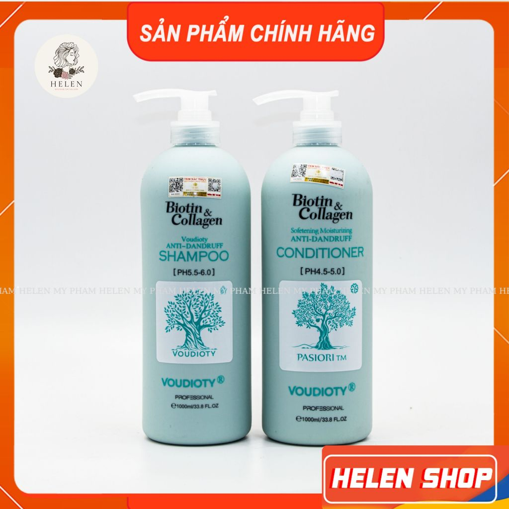 Dầu Gội Ngăn Gàu Kích Mọc Tóc Biotin Collagen Xanh Dương Phục Hồi, Kích Thích Mọc Tóc, Dưỡng Tóc