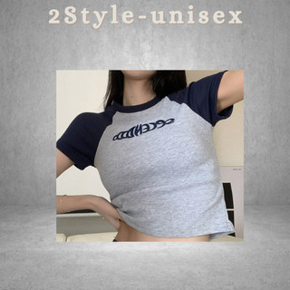Áo croptop nữ cộc tay ôm body , Áo SECE croptop chất cotton phối tay zaplang năng động 2style_unisex