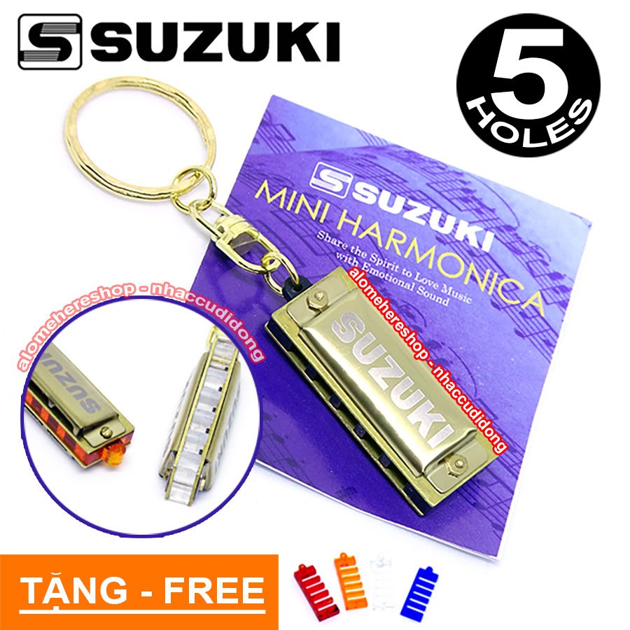 Kèn harmonica mini Suzuki 5 lỗ Tặng Kèm Comb Trong Suốt Có Clip Thực Tế