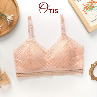 Áo Ngực Không Đường May Có Mút Nâng Ngực Viền Ren Cao Cấp OTIS 3613