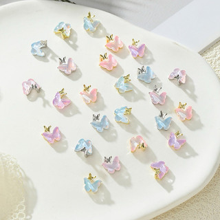 Charm bướm đá óng ánh trang trí móng,charm bướm nhiều màu