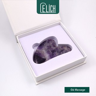 Đá Guasha Thạch Anh Trái Tim Cao Cấp - Massage Mặt  Nâng Cơ, Tăng Cường Lưu Thông Máu.