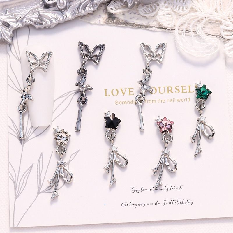 Charm bướm xích,sao xích trang trí móng