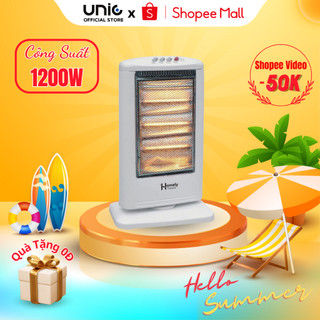 Máy Sưởi Phòng Ngủ 3 Bóng METIS Homely HL721 Công Suất 1200W 3 Chế Độ, Quay Góc Rộng, Tỏa Nhiệt Đều, Không Khô Da