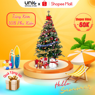 Cây Thông Noel 1M5 UNIC Trang Trí Giáng Sinh, Tặng Kèm 108 Phụ Kiện Giáng Sinh Có Đèn Led Trang Trí Nhà Cửa, Quán Coffee