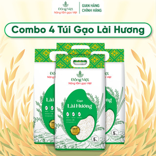 Combo 4 túi gạo lài hương 5kg - đồng việt