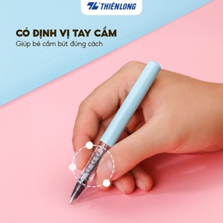 Bút máy xóa được Thiên Long Mazzic FTCE-001, định vị tay cầm, tẩy/gôm hình thú, ngòi kim tinh viết êm trơn