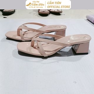 Giày sandal nữ cẩm tiên gót 3cm,5cm, 7cm quai xỏ ngón
