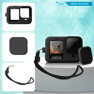 Vỏ silicon kèm nắp che cho máy quay GoPro Hero 9, GoPro Hero 10, GoPro Hero 11, GoPro Hero 12