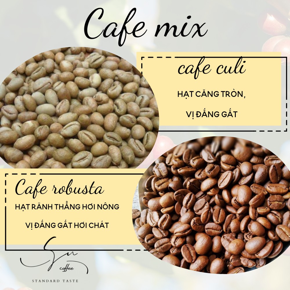 cà phê say sẵn Coffee trộn loại mix 2 loại culi và robusta hương vị đậm đà chuẩn vị daklak