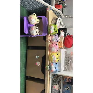 Móc khóa ếch ú mini len handmade siu iu