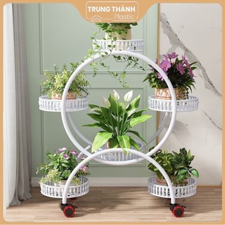 Kệ cây 6 tầng có bánh xe sắt tĩnh điện không rỉ chất lượng cao Trung Thành Plasitc
