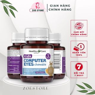 (Date 2027) Kẹo bổ mắt Healthy Care Kids Comptuter Eyes (60 viên) của Úc - Bổ mắt cho bé