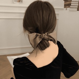 [Handmade] Dây cột buộc tóc đính nơ lụa satin sang trọng quý phái