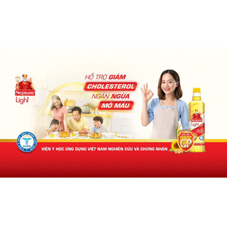 Dầu ăn Neptune Light thượng hạng chai 1L