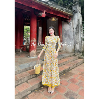 Áo Dài thiết kế Hoa Mai Vàng