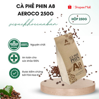 Cà phê phin A8 250gr - dùng cho pha phin - chứng nhận quốc tế Rainforest Alliance