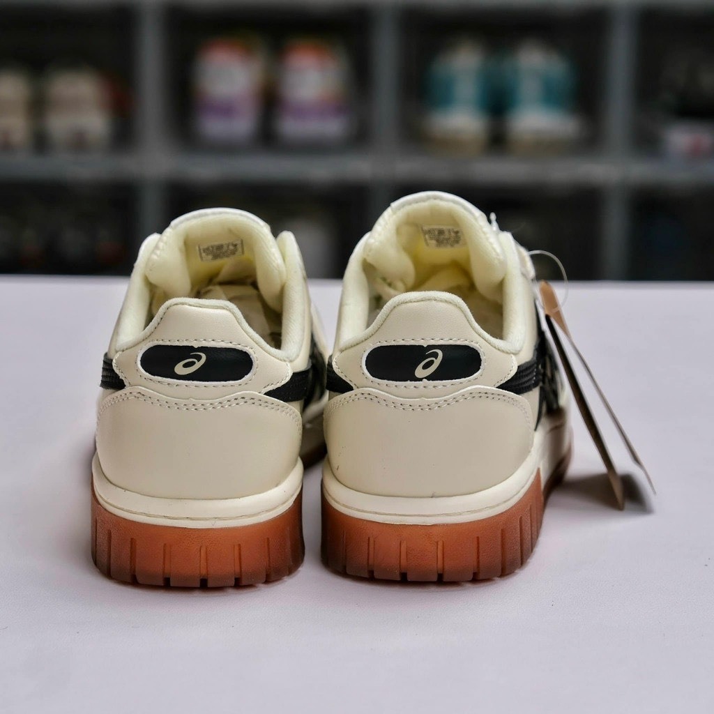 Giày Asics Court MZ Cream Black Gum nam nữ, giày Asics bản cao cấp nhất full phụ kiện | BigBuy360 - bigbuy360.vn