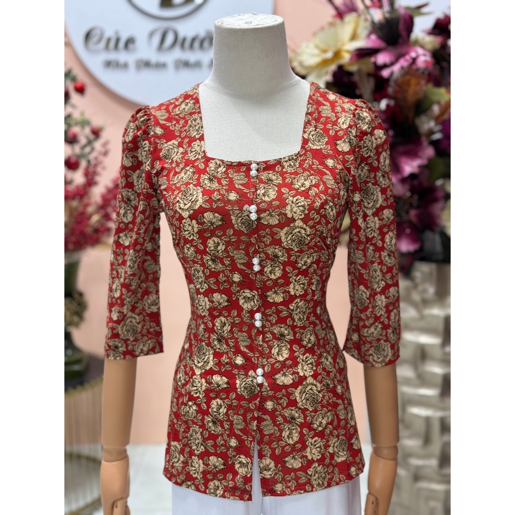 Áo Thun Bà Ba Cổ Nữ Hoàng Co Giãn 4 Chiều, Thoáng Mát, Thấm Hút - Họa Tiết Phong Phú-Quà Tặng Mẹ, Bà - Cúc Dưỡng - Mã V