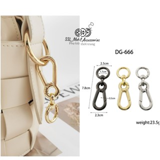 Set 2 móc khóa 2 đầu, xoay 360 độ bằng kim loại, đóng mở tiện lợi dùng cho túi xách, balo,.. DG-666, #ssl_accessories