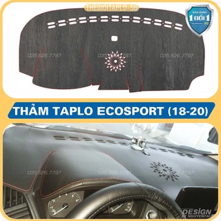 [Ford Ecosport đời 2018 đến 2020] Thảm taplo ô tô da cacbon,da vân gỗ,và tuyết nhung 3 lớp dày 1cm chống nắng cao cấp