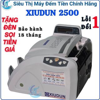 Máy đếm tiền  nhỏ gọn xiudun 2500. Máy đếm tiền phát hiện tiền giả, đếm tổng tiền, chia mẻ cộng dồn