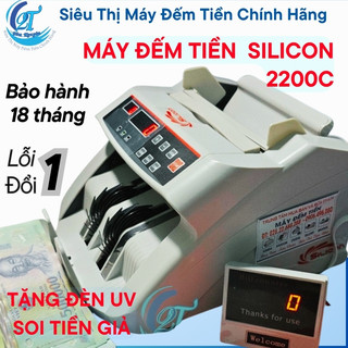 Máy đếm tiền nhỏ gọn Silicon 2200C. máy đếm số tờ, chức năng cộng dồn,ấn định tờ  bảo hành 18 tháng