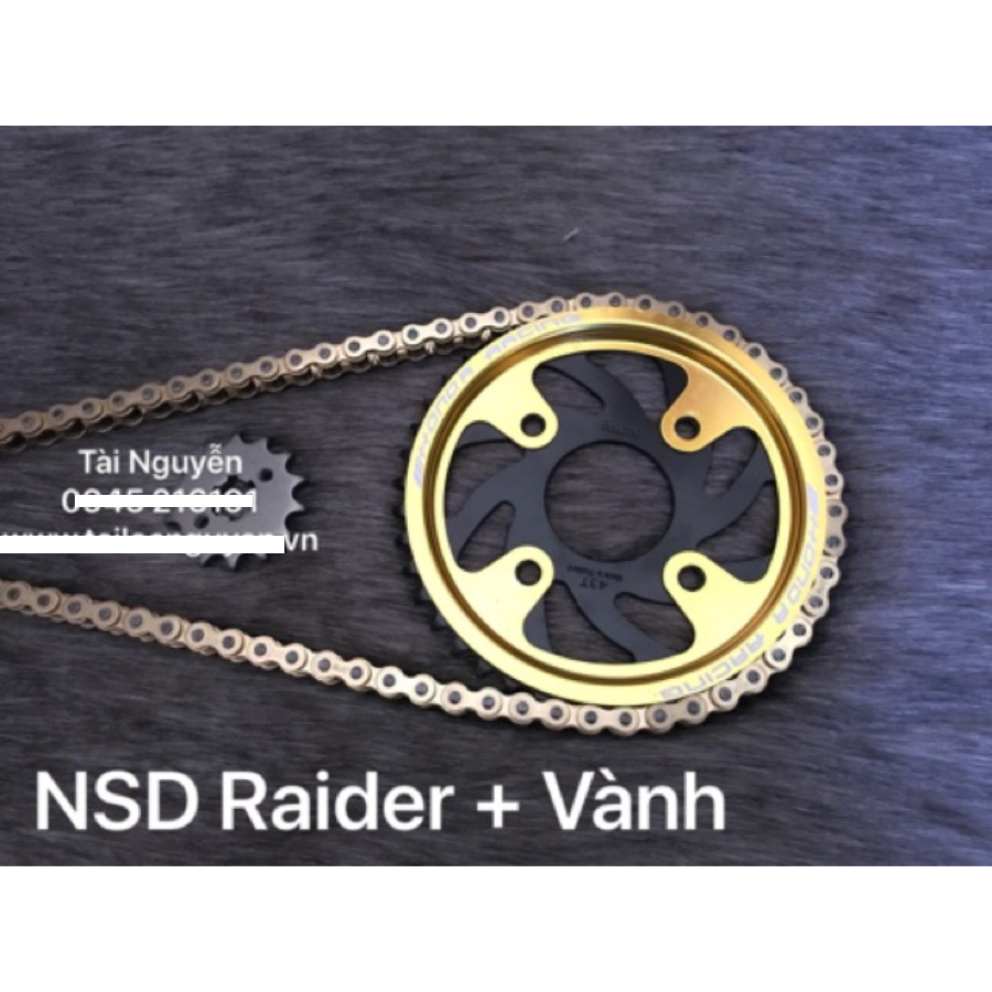 BỘ NHÔNG SÊN DĨA HÀNG XỊN CHO RAIDER (SÊN DID 10LY VÀNG + NHÔNG + DĨA THÁI XỊN)