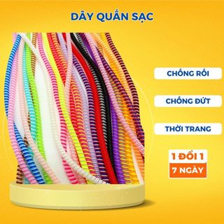 Dây quấn sạc điện thoại macbook tai nghe chống rối chống đứt 2 màu đẹp gọn gàng