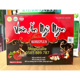 Viên Ăn Ngủ Ngon Koreplus Dưỡng tâm an thần giúp ăn ngon ngủ ngon bồi bổ sức khỏe,người kén suy nhược cơ thể hộp 60 viên