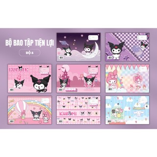 Xấp 10 tờ Bao tập lồng kiếng tiện lợi SANRIO KUROMI - MELODY