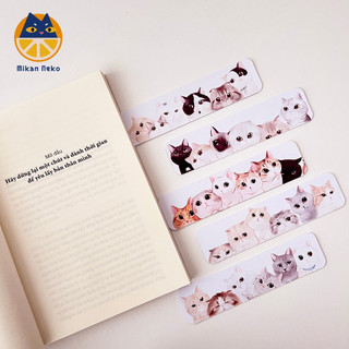 Bookmark 1K kẹp sách đánh dấu trang bộ các bé mèo cute dễ thương và bookmark BTS