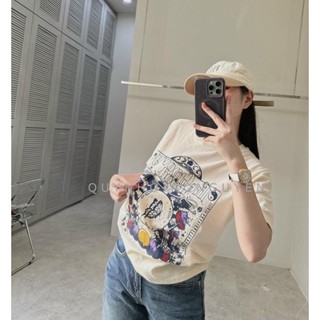 ÁO PHÔNG IN HÌNH MÀU BE NGẮN TAY CHO NỮ M9860424