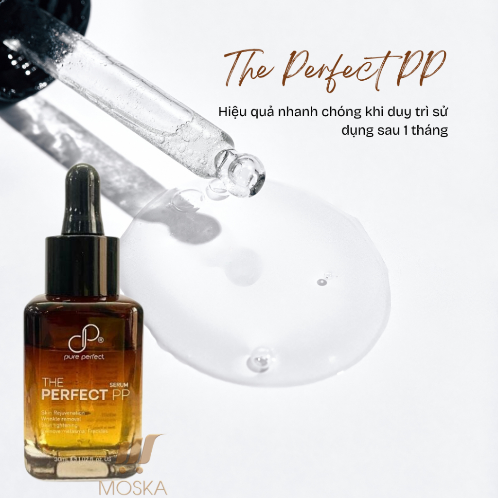 Serum Xóa Nếp Nhăn, Nám, Sạm The Perfect PP 30ml Đại Học Bách Khoa Hà Nội, Serum Dưỡng Da Trắng Hồng Rạng Rỡ Sau 14 Ngày