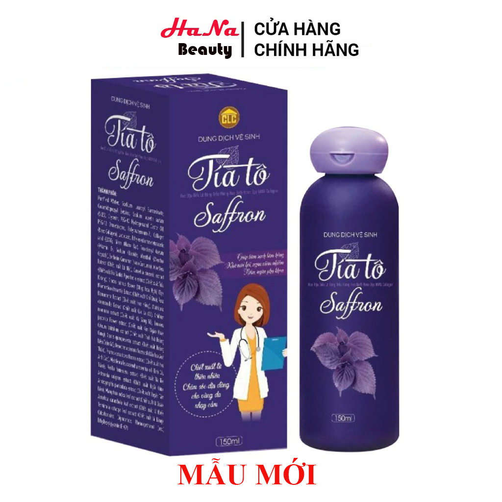 Dung Dịch Vệ Sinh Tía Tô Saffron 150ml Hết Khí Hư Nấm Ngứa Mùi Hôi Vùng Kín