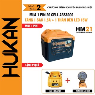 Pin HUKAN 20 Cell, 15 Cell, 10 Cell Dung lượng 3A -  6A - 8A, Mạch 3 mosfed, Cell pin 2000mAh