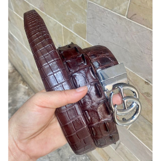 Dây Nịt Da Cá Sấu Thật Size 3.5cm - Cá Sấu Gò Vấp