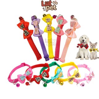 Vòng cổ nơ cho chó mèo, vòng lục lạc đeo cổ cho thú cưng - lutpet