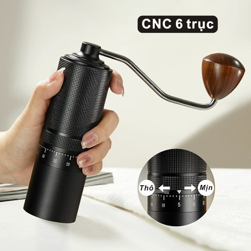 Máy xay cafe cầm tay cối xay cafe mini Chất Lượng cối xay cà phê Cao CNC 6 trục