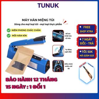 Máy hàn miệng túi dập tay PFS 200 250 300 400, bảo quản thực phẩm, bọc sản phẩm bán hàng, lỗi 1 đổi 1, Tunuk