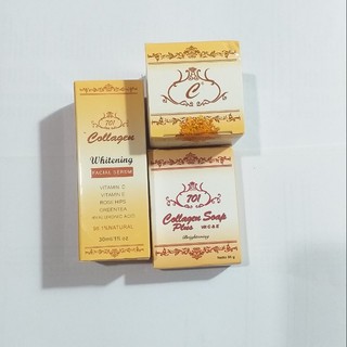 [Tem đỏ] Combo 4 món kem collagen plus vit e dành cho da nám tàn nhang