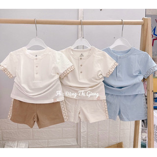 BUBABY Bộ đồ cộc cho bé trai bé gái cotton hữu cơ cao cấp bubaby