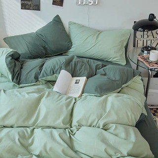 Bộ chăn ga gối cotton tici cosset bedding notag - Cốm ga mint