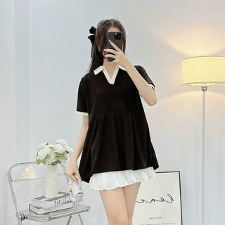 Áo bầu thời trang công sở dài tay chất thun tổ ong