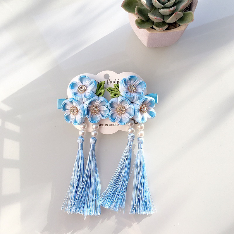 Hoa cài tóc nhật bản phối với kimono