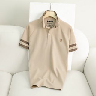 Áo Thun Nam Cao Cấp Polo LEORAP " màu BE nâu " Cổ Bẻ MANDINNI
