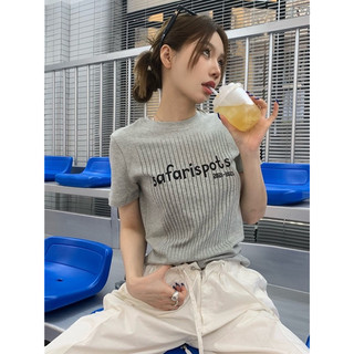 { Sẵn Xám M} Áo Phông Cổ Tròn cộc tay in số “33 anniversary” style Ulzzang, Áo phông Nữ Dáng Ôm