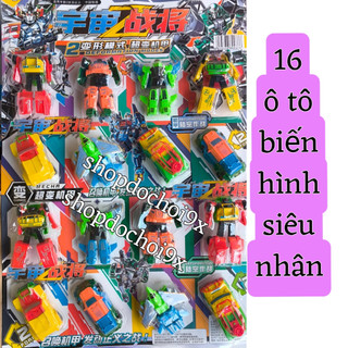 Vỉ 16 xe ô tô biến hình siêu nhân mã bp16