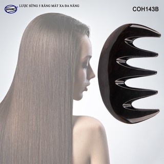 Lược sừng thụy ứng đen 5 răng thần thánh massa đầu giúp lưu thông máu - coh143b